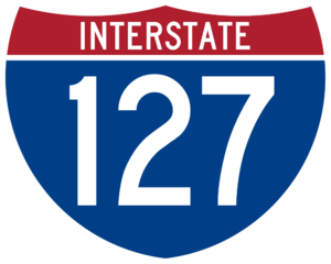 The route marker shield used for Interstate 127.